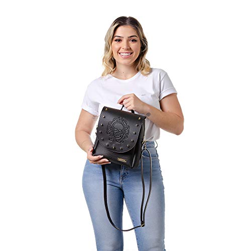 Mini Mochila Feminina Alice Monteiro Cor:Preto