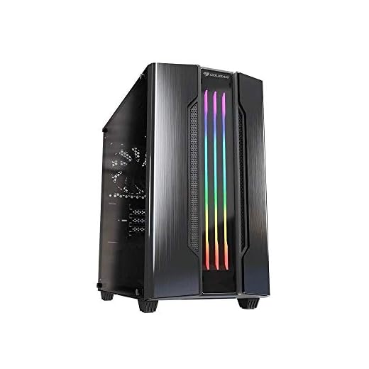 COUGAR Gemini M Mini Tower Gaming Case RGB Vidro temperado com sistema de iluminação RGB dinâmico Trelux (cinza ferro)