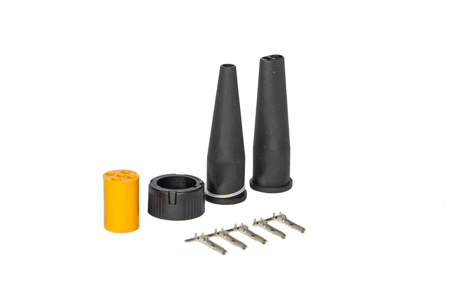 Set Connettori Baionetta 5-PIN Aspöck Femmina Giallo + Verde per Fanali Rimorchio 12V Kit Cablaggio Luci Sinistro e Destro Carrello Appendice Professionale