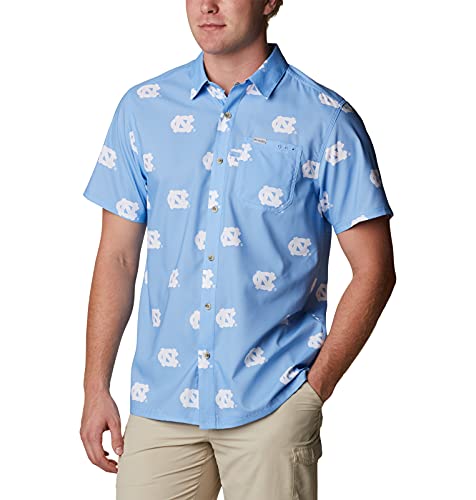 Columbia Men's Standard Super Slack Tide Shirt, NC - White Cap Logo Print, Large