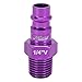 Milton 760VC-20 ColorFit HighFlowPRO Plugs, V-style Purple, 1/4