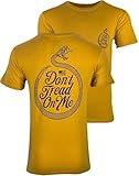 howitzer style - maglietta da uomo con scritta tread circle military grunt mfg, giallo, l