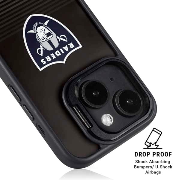 Skinit Kickstand Phone Case Compatible with iPhone 14 - Officially Licensed NFL Las Vegas Raiders Breakaway Design