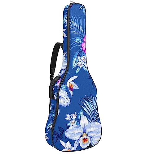 Housse pour guitare acoustique – Motif orchidée d’été et hibiscus Grande housse de guitare compatible avec la plupart des tailles de guitare, Multicolore., 42.9×16.9×4.7 in, Motif imprimé tendance - Les Beatles, Paul McCartney, John Lennon, RIngo Starr, George Harrison Housse pour guitare acoustique – Motif orchidée d'été et hibiscus Grande housse de guitare compatible avec la plupart des tailles de guitare, Multicolore., 42.9x16.9x4.7 in, Motif imprimé tendance