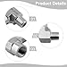 KoiLykke 2 PCS 304 Stainless Steel 90 Degree Elbow Fitting,1/4 In NPT Male to 1/4 In NPT Female,Forged Industrial Adapter for High Pressure Temperature Applications,Silver/Blue
