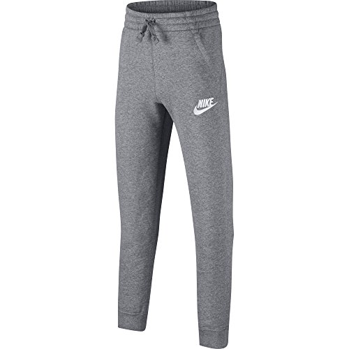 NIKE Sportswear Boys' Club Fleece Joggers, Carbon Heather/Cool Grey/White, X-Large