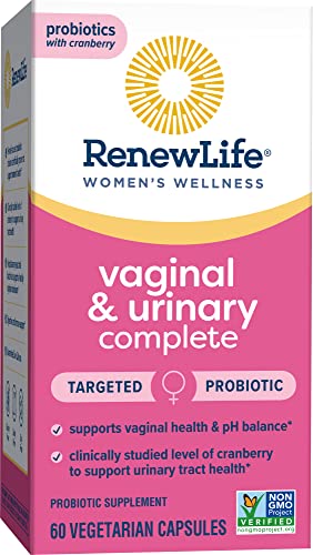 Renew Life Probiotics For Women, 3.5 Billion Cfu, Probiotic Supplement For Digestive, Vaginal & Immune Health, Soy, Dairy & Gluten Free, Vaginal & Urinary Complete, Cranberry, 60 Capsules #TOP7