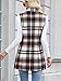 ELLEVEN Womens Tweed Plaid Long Vest Top for Women Dressy Business Casual Sleeveless Flannel Jackets Fall Cozy Slim Fit Western Outerwear Khaki Plaid Medium