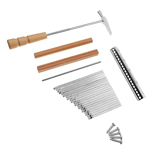 Yardwe Kalimba Thumb Piano Tool Set Tuning Hammer 20 Metal Keys DIY Music Instrument Supplies Kalimba tools for Beginners and Professionals