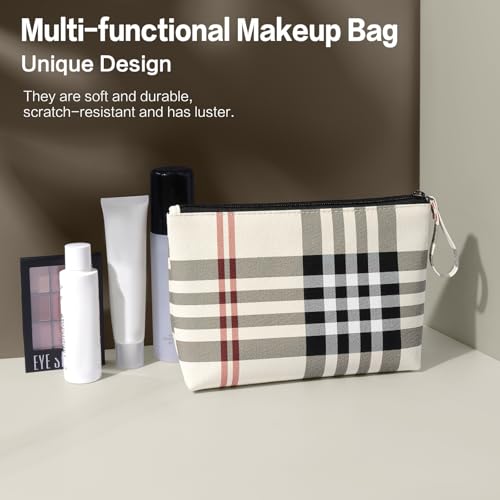 MAANGE Small Leather Makeup Pouch
