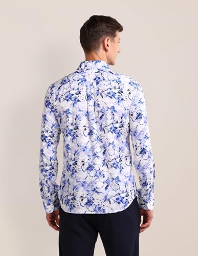 Image of U.S. Polo ASSN. Printed Regular Fit Shirt for Men - 100% Cotton, Breathable & Comfortable, Full Sleeves Casual Shirt for Men