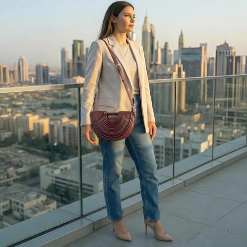 Image of Elegant Half Round Chinc Woven PU Leather Lou Top Handle Bag for Women Formal Evening Clutch Purses