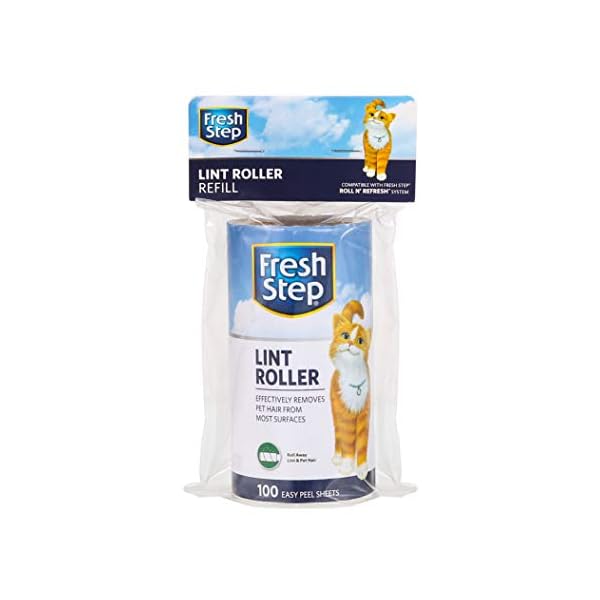 Fresh Step Roll N' Refresh Lint Rollers for Pet Hair- 1 Roll/100 Sheets for Reusable Lint Rollers for Pet Hair| Extra…