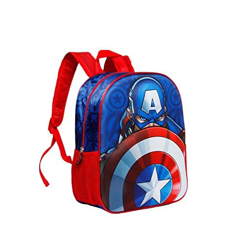 Sac à dos 3D Captain America avec bouclier en relief multicolore - 4