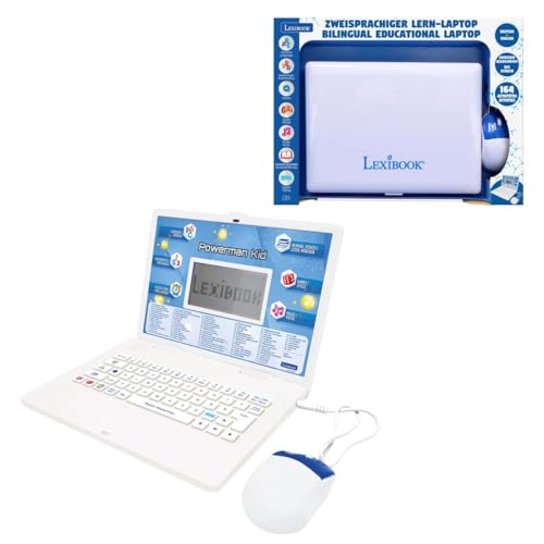 Lexibook, Educational Laptop, Bilingual Educational Laptop, English And German, 164 Learning Activities, Lcd Screen, Keyboard, Fun Games And Discovery