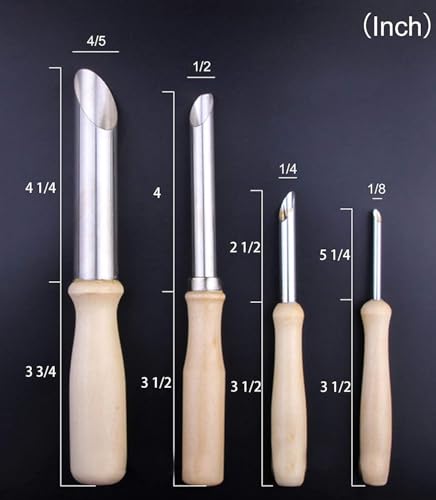 Image of Worison 4 Pcs Round Hole Cutter Stainless Steel Circle Shaping Pottery Clay Sculpture Tools