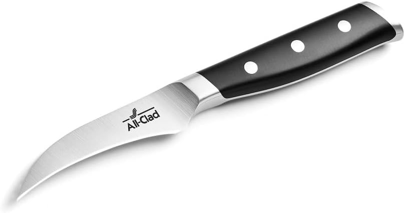 Forged German Stainless Steel Curved Paring Knife 3.5 Inch, Fully Forged, Expert Precision, Home Kitchen Knife, Cook Tool, Kitchen Tool, Cookware Utensil, Ultra Sharp Knives