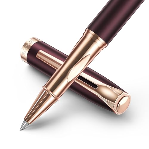 Stylo roller encre liquide rouge foncé fournitures écriture bureau