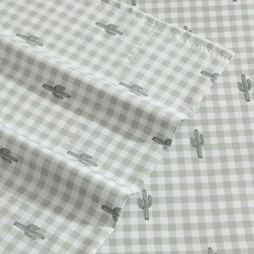 Wrangler parure de lit simple vert vichy douce et luxueuse - 4