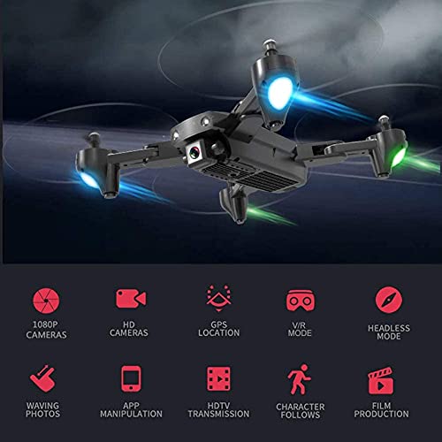 Ficha técnica GPS RC Drone con 1080P HD Camera Follow Me Auto Return WiFi Live Video Gesture Photos RC Quadcopter para Adultos con 2 Battery y Handbag - Fernando Cortés