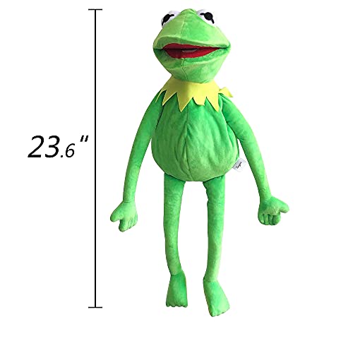 image for Lacroky Kermit Frog Hand Puppet With 50 Pcs Stickers - Soft Stuffed Pl
