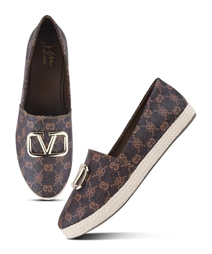 Image of JM LOOKS Women Slip On Platform Loafers with Buckle Detail Upper