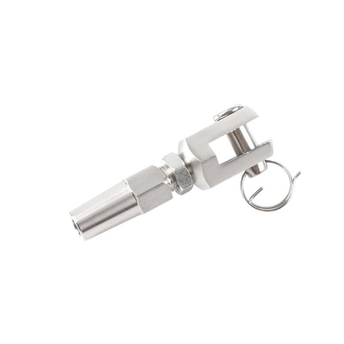 2 terminales de horquilla sin estampa de acero inoxidable for cables de 3 mm, 4 mm, 5 mm, 6 mm y 8 mm, instalación rápida de grado marino, accesorios de bricolaje, clips for cables de acero(3mm)