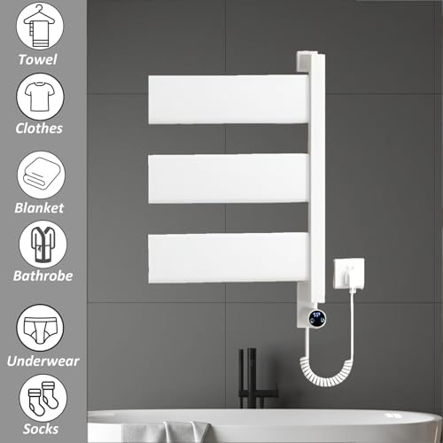 Sèche-serviettes électrique mural anti-humidité pour serviette chaude - 6