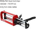 Epoxy Gun Dual Component Caulking Gun Manual Double Cartridge Caulk Gun Panel Bond Adhesive Applicator (400ml)