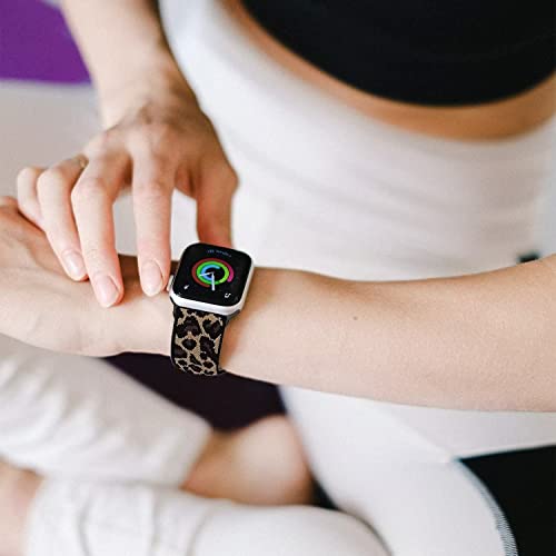 Image of VEMIGON Stretchy Band Compatible with Apple Watch Strap 46mm 45mm 44m 42mm 49mm 41mm 40mm 38mm, Adjustable Nylon Braided Solo Loop for iWatch Series 11 10 9 8 7 6 5 4 3 2 1 SE3 SE2 SE Ultra (No Watch)