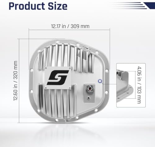 SPELAB Rear Differential Cover for 1985-2024 Ford 10.25/10.5 12 Bolt Silver — 사진 4