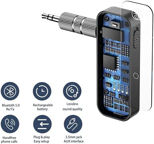 Diagram showing internal components and key features of the UrbanX Bluetooth 5.0 Adapter C28.