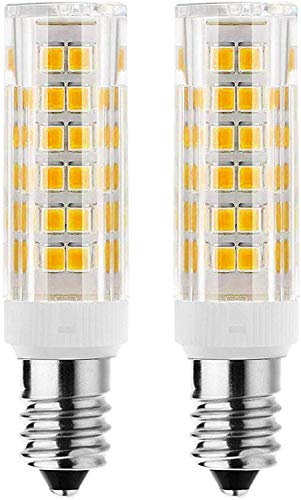 E11 led Bulb 100w Dimmable Halogen Bulbs Equivalent, JD T4 75W e11 Mini Candelabra Base 110V 120V 130 Voltage Input Light Bulbs (50W Warm White)
