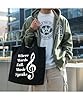 Hippowarehouse Where words fail, music speaks Tote Shopping Gym Beach Bag 42cm x38cm, 10 litres #2
