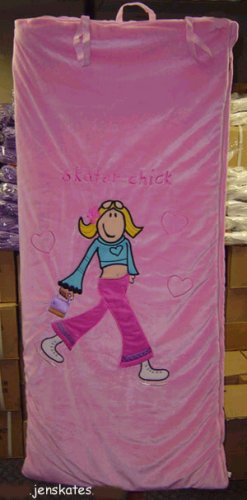 Skater Chick Sleeping Bag - Pink