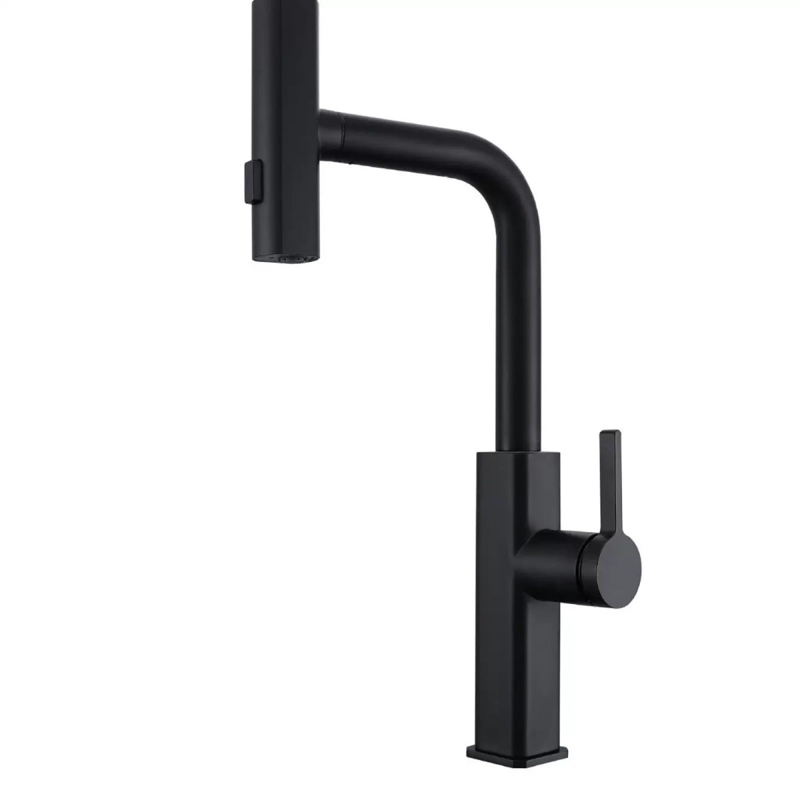 Fanjubei Black Kitchen Pull-Out Hot And Cold Water Sink Faucet,