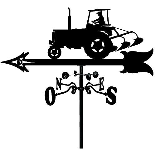 Veleta Tractor De Granja DecoracióN De JardíN Veleta De Metal Indicador De DireccióN Del Viento Veleta De Viento Con Revestimiento Antioxidante Resistente A La CorrosióN Cover