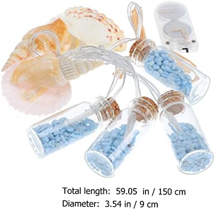 Nautical String Light Ocean Beach: LED Shell Wishing Bottle Fairy String Light Mediterranean Under The Sea String Lights for Garden Patio Party Tree Decoration