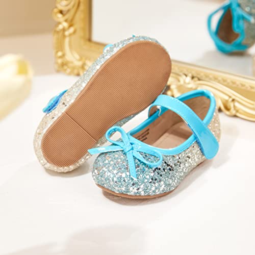 Otter MOMO Toddler/Little Girls Mary Jane Ballerina Flats Shoes Slip-on School Party Dress Green Shoes Size 4