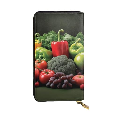 Portefeuille en cuir fruits et légumes avec blocage RFID