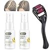 Hair Regrowth Roller+Biotin Hair Growth Serum Set, 2PCS Hair Growth Ginger Spray, 0.25mm Roller for Hair Growth, Prevent…