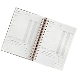 Gogogmee Agenda Fitness Diseño Espiral Cuaderno De Entrenamiento Para Registro De Ejercicios y Planificación De Objetivos Para Gym y Entrenamientos Diarios Notepad Práctico y Elegante