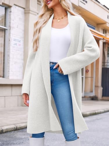 Image of Saodimallsu Womens Long Cardigan Sweaters Chunky Open Front Oversized Slouchy Knit Fall Trendy Coatigan Jackets