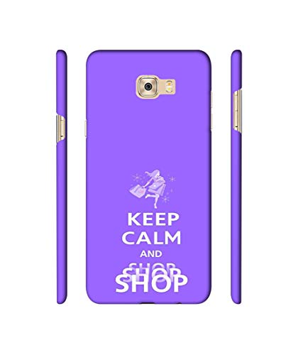 Image of Amazon Brand - Solimo Designer Keep Calm and Shop 3D Printed Hard Back Case Mobile Cover for Samsung Galaxy C7 Pro
