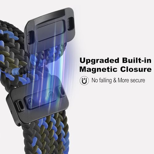 Correa trenzada magnética 22mm compatible Garmin Vivoactive 4 miniatura 2