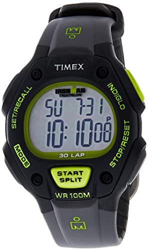 TIMEX Men s Ironman Classic 30 38mm Watch – Gray & Black Case with Black Resin Strap