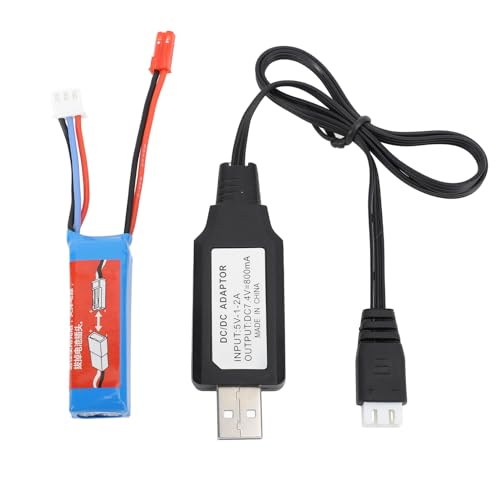 Cargador y Batería de Litio 7,4V 400mAh para Coches RC 1:28 K969 K989