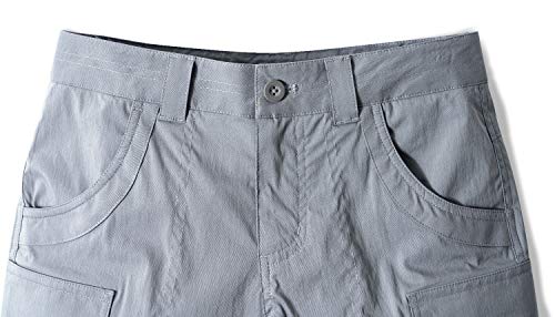 Cqr Kids Youth Hiking Cargo Pants, Upf 50+ Quick Dry Convertible Zip Off/Regular Pants, Outdoor Camping Pants, Girl Convertible Stone, X-Large #TOP5
