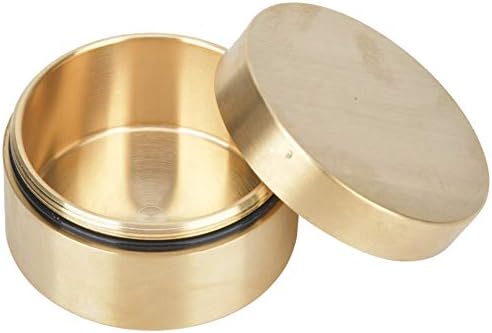 Kee nso Brass Pill Sealed Container Round Shape Dustproof Moisture-pro (L)