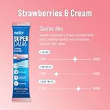 Nello Supercalm Powdered Drink Mix, Cortisol Reducer*, Sleep Aid Supplement, L Theanine, Ksm-66 Ashwagandha, Magnesium Glycinate, Vitamin D 3, No Sugar, Non GMO, 20 Ct, Strawberries & Cream